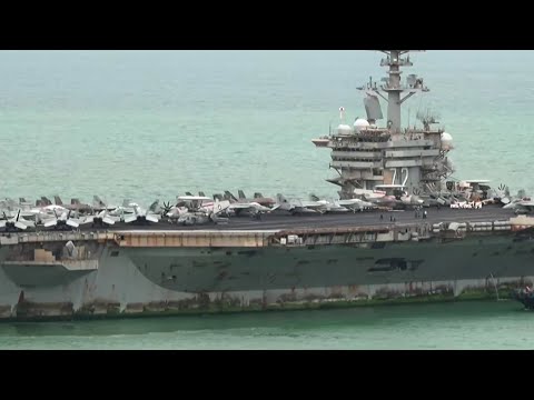 USS Lincoln sailors dock after a record-breaking nine months at sea