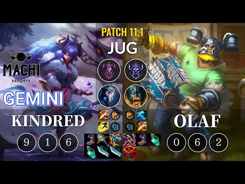 MCX Gemini Kindred vs Olaf Jungle - KR Patch 11.1
