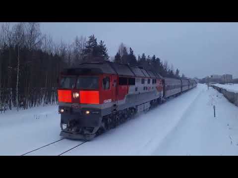 Пассажирские поезда зимой - 3