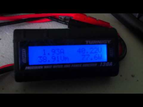 Charging a 10cell battery pack with charger and Turning watt meter