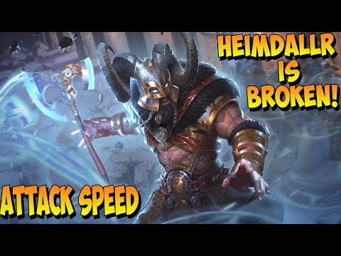 FULL ATTACK SPEED HEIMDALLR BUILD! NEW GOD IS SO BROKEN! - SMITE Heimdallr Gameplay