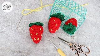 Sweet crochet Strawberry 🍓 |CUTE Strawberry Amigurumi Crochet Pattern tutorial | Crochet Cat Toys 🍓
