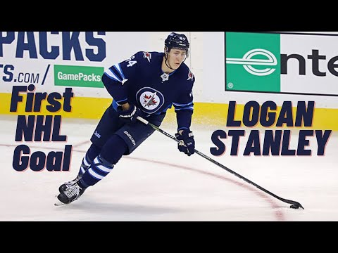 Logan Stanley #64 (Winnipeg Jets) first NHL goal Mar 27, 2021
