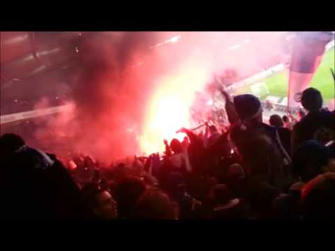 VfB Stuttgart 0:4 FC Schalke 04 - 06.12.2014 - Pyro Aktion - Stimmung im Gästeblock