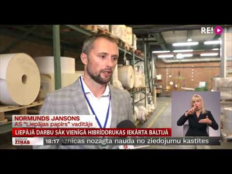 Liepājā darbu sāk vienīgā hibrīddrukas iekārta Baltijā