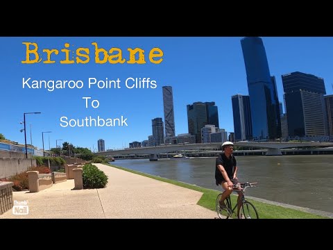 BRISBANE Bike Rides - Kangaroo Point Cliffs to Southbank to Brisbane Sign