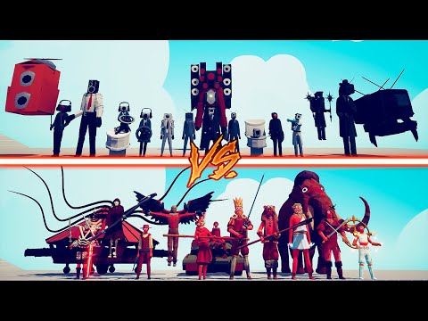 CAMERAMAN & SPEAKERMAN TEAM vs BOSSES TEAM - Totally Accurate Battle Simulator | TABS