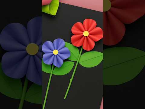 Origami cute flower craft | #shorts #craftideas #paperflower