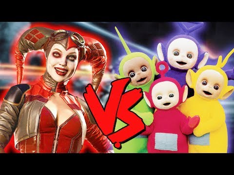 Harley Quinn Vs Teletubbies Apocalypse - Epic Battle - Injustice 2 Costume Skin Mod