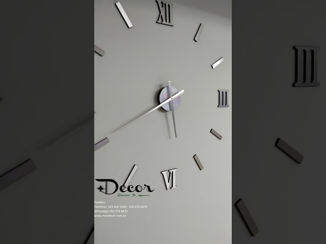 Vídeo relacionado con Synkris Reloj de Pared Grande Adhesivo 40 cm 3D Moderno Numeros Adhesivos Pegados Mecanismo Silencioso DIY Fácil Instalación Pared Pegatina para Decoración Oficina Salón Cocina Dormitorio Negro