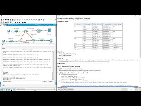 ✅CCNA v7 ENSA - 2.4.11 Packet Tracer - Modify Single-Area OSPFv2 💯 | YiYi Solution