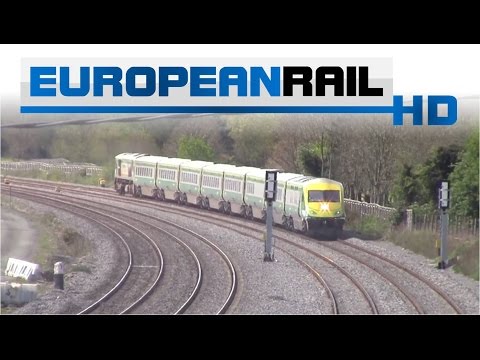 Irish Rail 201 loco 221 + 4007 passes Stacumny Bridge