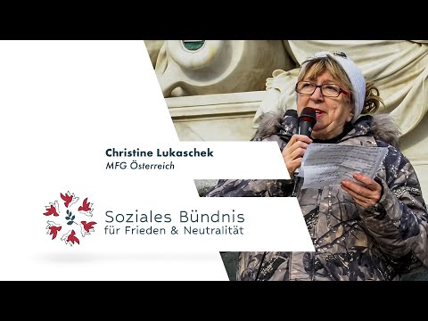 Friedensmahnwache: Nein zur Selensky-Rede im Parlament. Rede: Christine Lukaschek, MFG