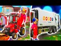 The Kids Play With Trucks And Tractors