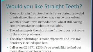 preview picture of video 'Short-term Orthodontics for straight teeth - Riverlands Dental, North Richmond, NSW'