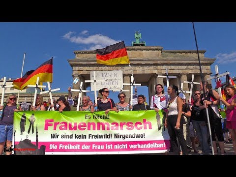 AfD Frauenmarsch durch Berliner Regierungsviertel | 09.06.2018