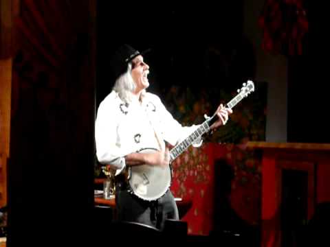 Rik Palieri plays banjo in Cafe Cossachok, 22 January 2012