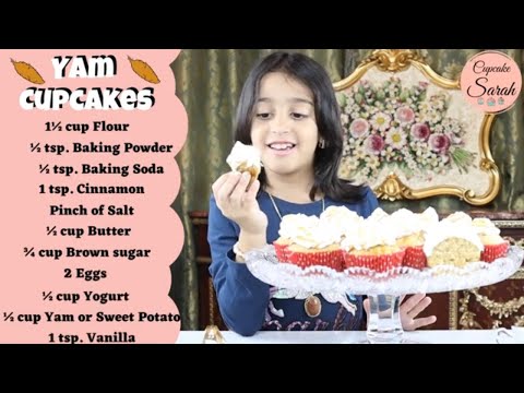 Easy Sweet Potato Cupcake Recipe 🍠🧁 With A Marshmallow Frosting 🧁 Cupcake Sarah Egypt