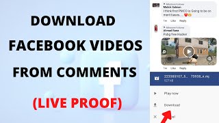 How to Download Video from Facebook Comment Box to Gallery  | How to Download Facebook Video Comment