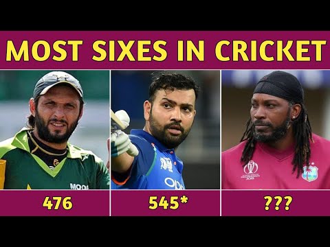 Top 10 Batsman With MOST SIXES In International Cricket (1971-2023)