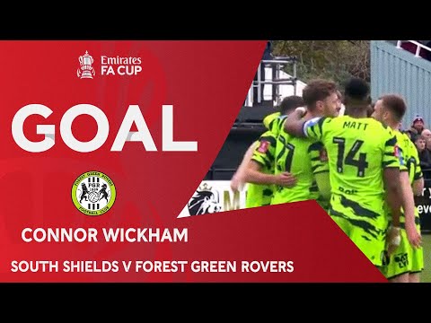 GOAL | Connor Wickham | South Shields v Forest Green Rovers | First Round | Emirates FA Cup 2022-23