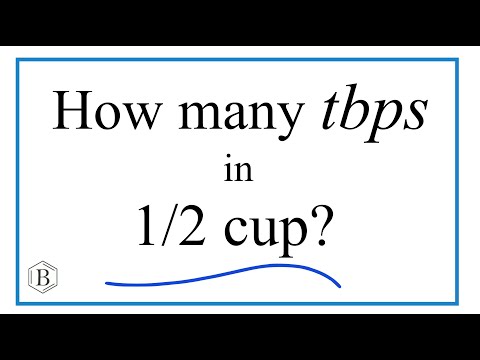 How Many Tablespoons are in One Half (1/2) Cup?