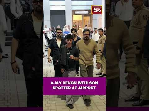 Ajay Devgn Spotted at Airport with Son Yug Devgn: Celebrity Sightings & Family Travel Moments