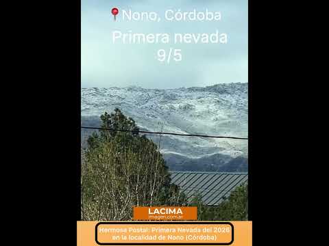 📍Hermosa Postal: El sábado 9/5/26 Nevó en la localidad de Nono, Córdoba.