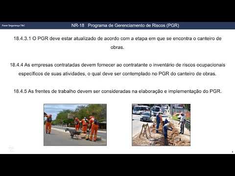 NR-18 Programa de Gerenciamento de Riscos - PGR