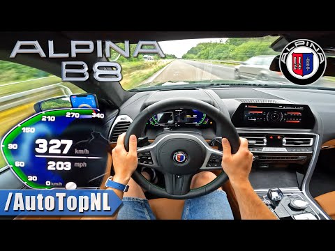 Thumbnail for 2022 ALPINA B8 *327KM/H* TOP SPEED POV on AUTOBAHN by AutoTopNL by Alpina