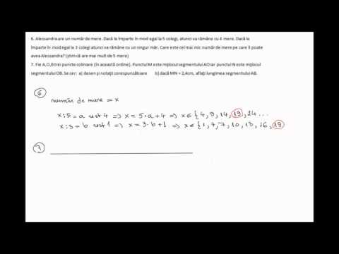 Lucrare scrisa semestriala, clasa a 6-a, semestrul 1