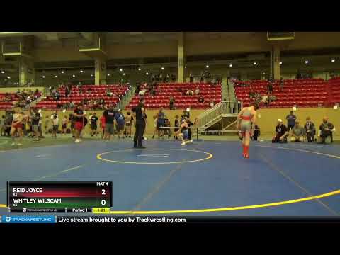 98 Lbs 1st Place Match - Reid Joyce, KS Vs Whitley Wilscam, KS E47a