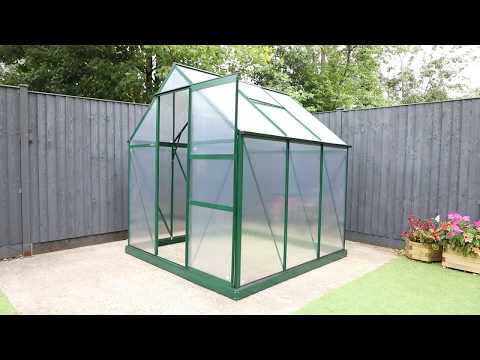 Garden Grow 6 x 6 Deluxe Aluminium Greenhouse Installation