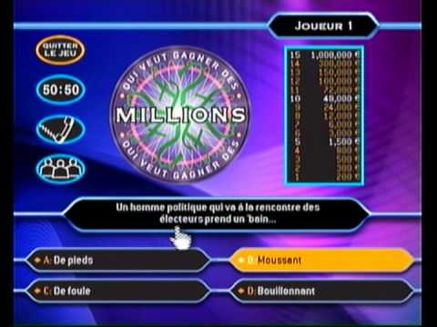 qui veut gagner des millions wii pal