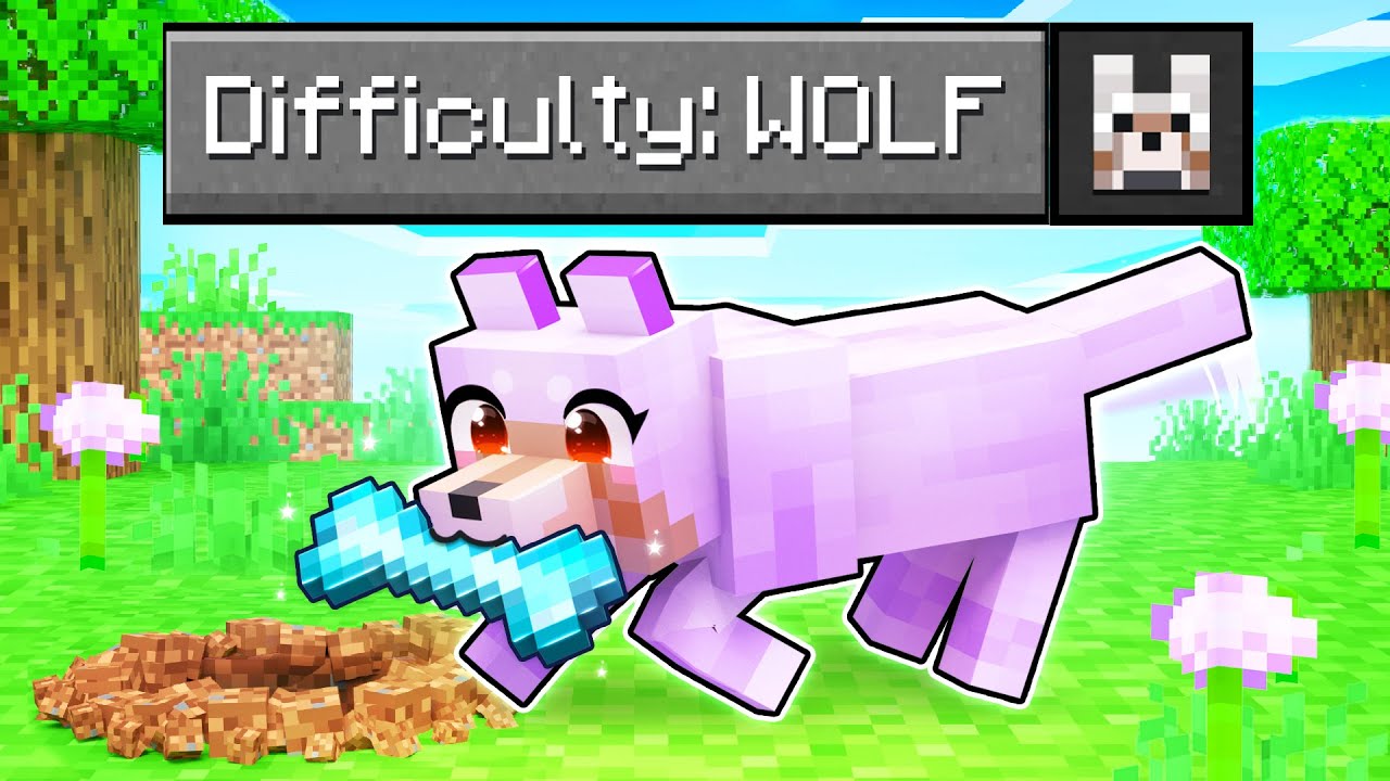 We Played Minecraft In Difficulty: WOLF MODE!