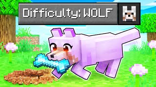 We Played Minecraft In Difficulty: WOLF MODE!