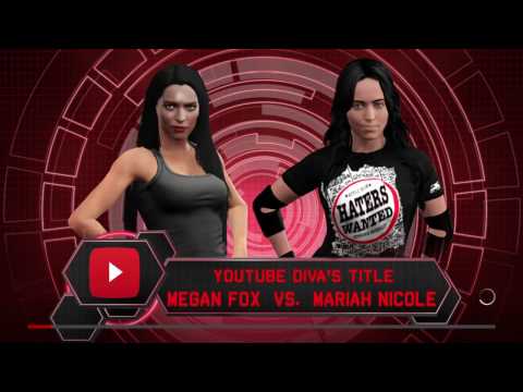 WWE 2K17 Mariah Nicole VS Megan Fox In A Falls Count Anywhere Match For Custom YouTube Divas Title