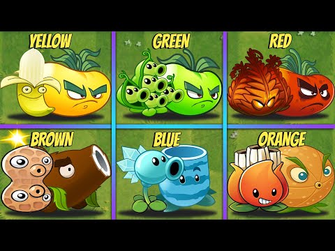 PvZ 2 | Best 6 COLORS Pair Team Plants - Who Will Win? - Team Plants Battlez