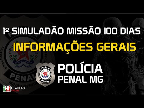 1º SIMULADÃO MISSÃO 100 DIAS Polícia Penal MG | Foco Questões SELECON | Simulado PPMG Online