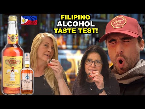 Canadians Taste Filipino Alcohol for the First Time!!  (Tanduay, Fundador, Fighter Wine)