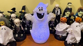 Seasons 2009 Lighted Melted Plastic Popcorn Happy Ghost (THRIFT STORE FIND)