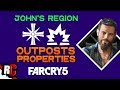 All CULT OUTPOSTS PROPERTIES In John S Region Far Cry 5 Map Locations Outposts Silos