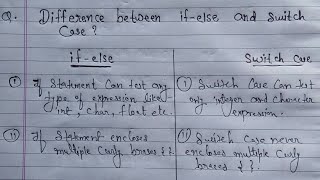 difference between if else and switch statement | if else and switch case