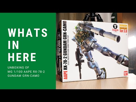 [Unboxing Gunpla] Whats in here EP.2 - MG 1/100 AAPE RX78-2 GRN-CAMO