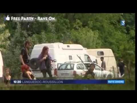 Teuf - Techno Sombrero - reportage france 3 ( rave party / free party / teknival / teuf )