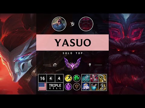 Yasuo Top vs Ornn: Triple Kill, Legendary - NA Master Patch 14.15