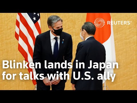 Blinken lands in Japan for talks with U.S. ally