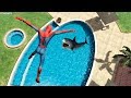 GTA 5 Crazy Spiderman Water Falls Ragdoll Jumps Ep 5 Euphoria Physics Funny Moments