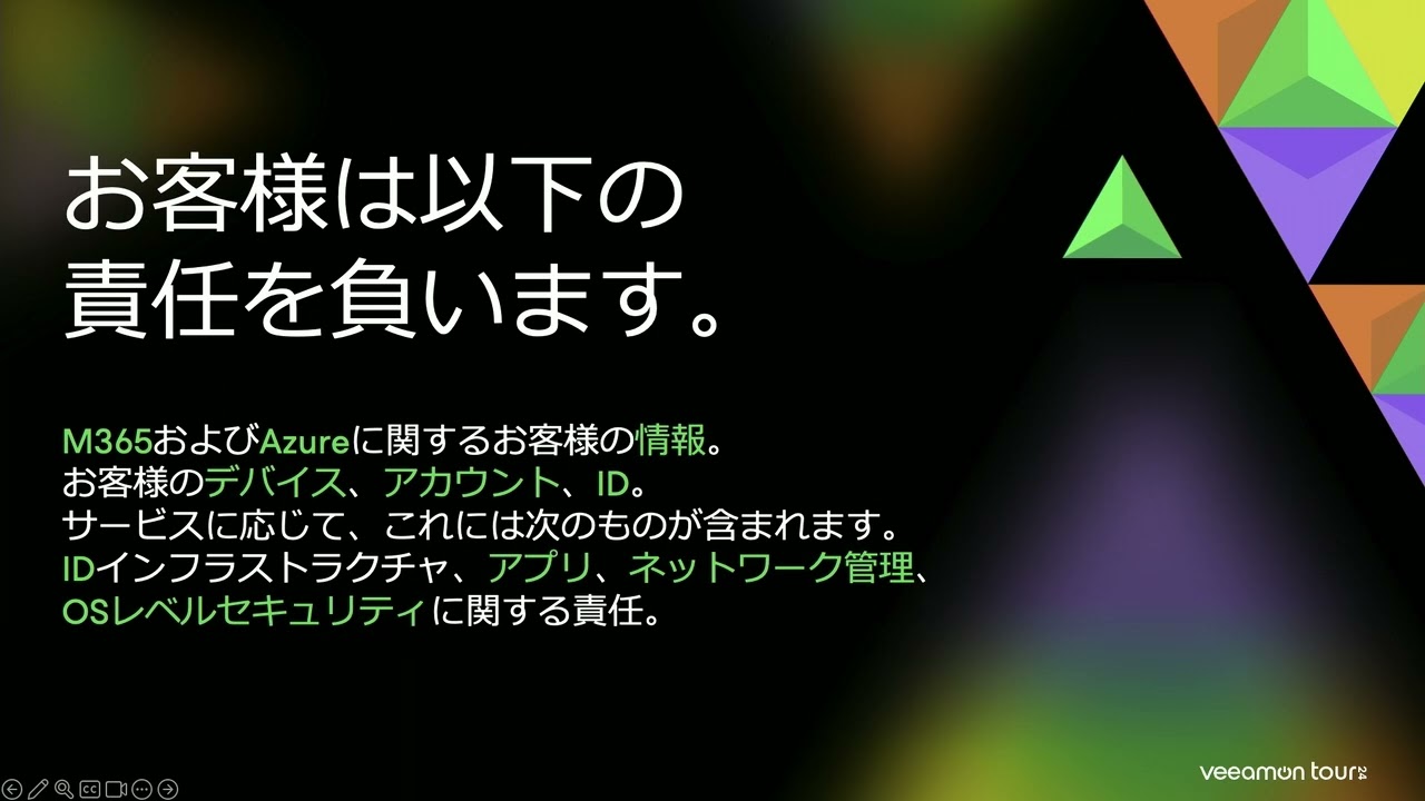 VeeamON Tour 2024 Japan【Veeam セッション】安心のクラウド環境を構築するためのセキュリティベストプラクティス video