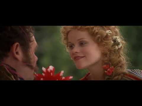 Trailer shot: Becky Sharp in profile as strings and harp whisper underneath